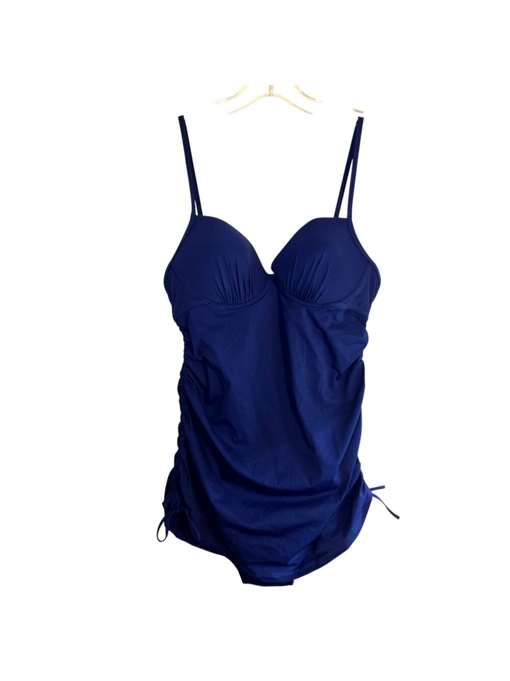 Love Your Assets Large Blue One Piece Women's Swimsuit  Miss Size 12 14 L
